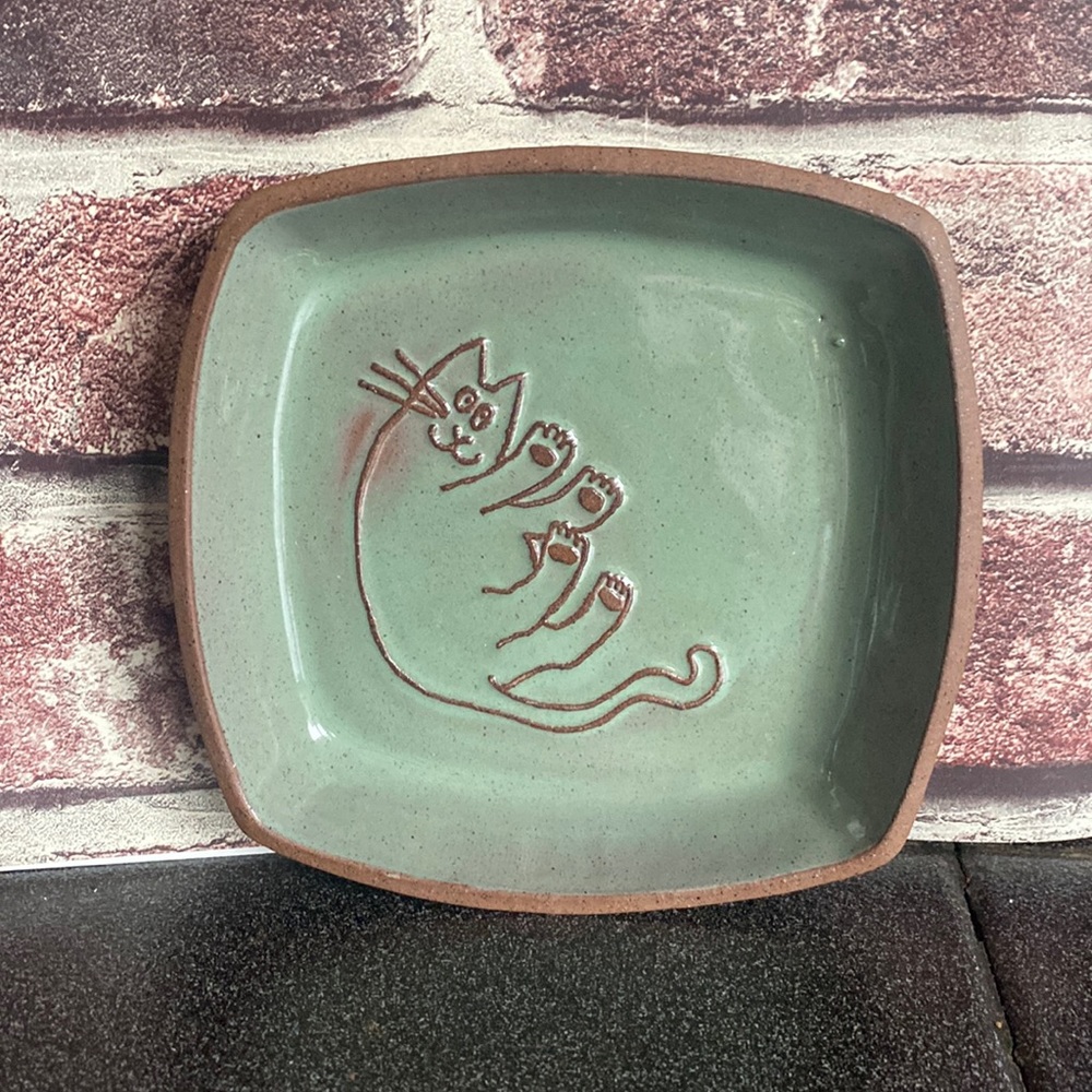 Bret Bortner Rare Cat Dish
